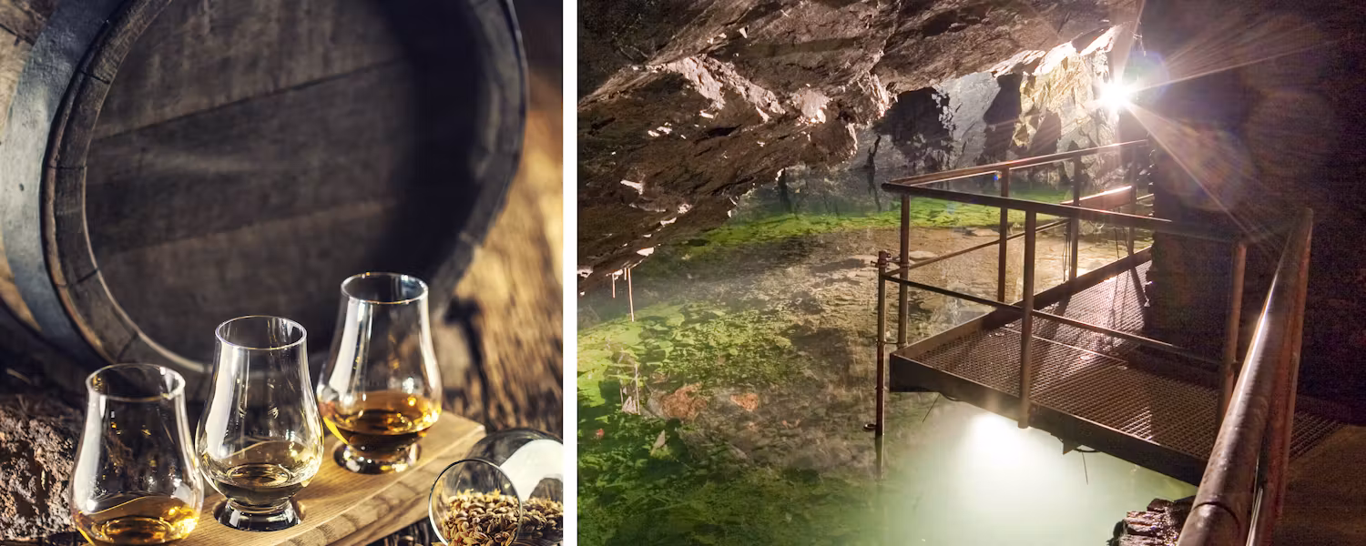 Whisky untertage – Bergwerk und schottische Whiskys